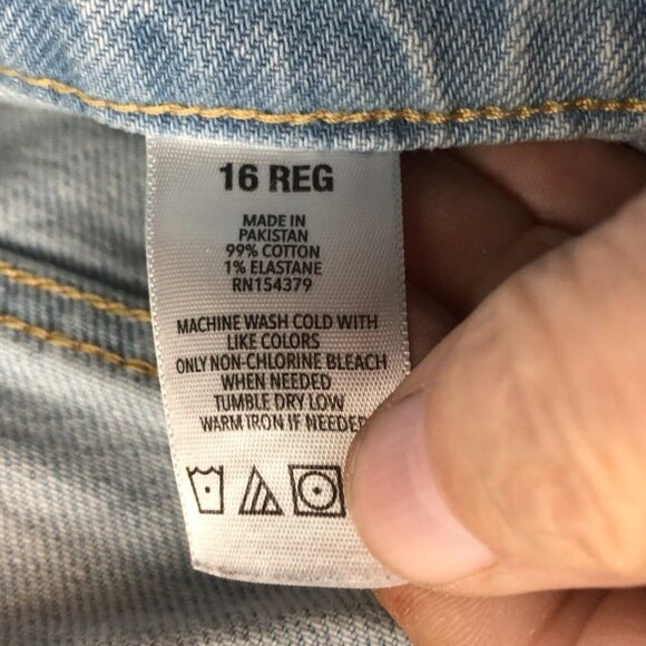 Aeropostale Womens Mom Jeans 16 Regular Blue Light Wash Denim Casual Stretch - Picture 4 of 14